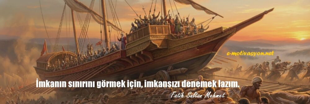 "İmkanın sınırını görmek için, imkansızı denemek lazım." Fatih Sultan Mehmet