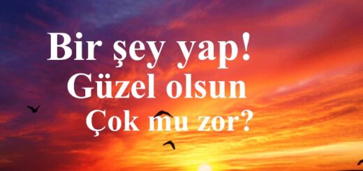 Bir Şey Yap! Bir şey yap, güzel olsun. Çok mu zor? O vakit güzel bir şey söyle... Şems-i Tebrizi'nin güzel sözüyle motive edici bir klip hazırladık.