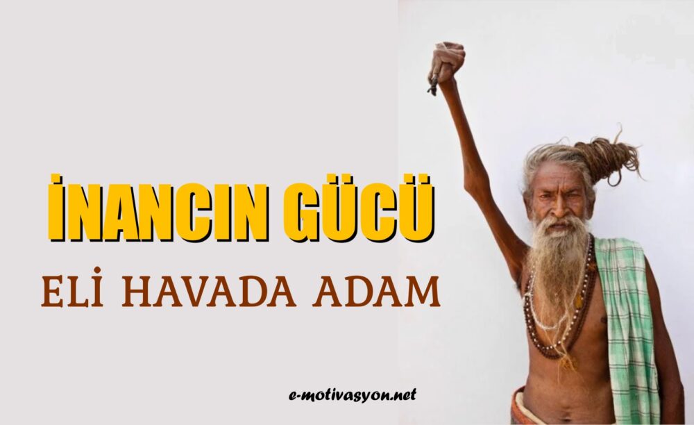 İnancın Gücü: Eli Havada Adam... İnancınız için neleri göze alırdınız? Yeni Delhi'li Mahant Amar Bharti Ji, bundan yaklaşık 50 yıl önce, 23 yaşındayken, Hindu Tanrısı Şiva'ya bağlılık yemini eder ve dünya barışı için kefaret olarak sağ elini havaya kaldırır ve 1973 yılından bu yana kolunu bir daha asla indirmez.