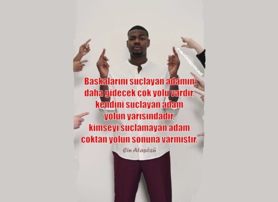 “Başkalarını suçlayan adamın daha gidecek çok yolu vardır, kendini suçlayan adam yolun yarısındadır, kimseyi suçlamayan adam çoktan yolun sonuna varmıştır.” Çin Atasözü
