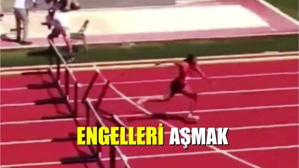 Engelleri Aşmak... Lise atletizm yarışmasında son metrelere önde giren genç atlet, hatasını müthiş bir hareketiyle telafi ederek bitiş çizgisini birinci geçmeyi başardı.