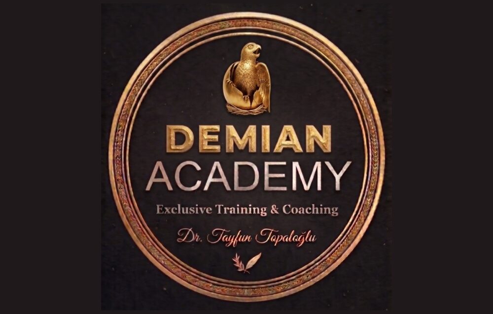 Demian Academy Exclusive Training & Coaching Motivasyon bilimci Dr. Tayfun Topaloğlu tarafından İzmir Karşıyaka'da kurulan eğitim ve koçluk akademisi